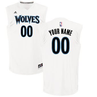 Men's Minnesota Timberwolves adidas White Custom Chase Jersey Men's Minnesota Timberwolves adidas White Custom Chase Jersey
