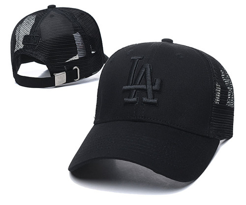 Dodgers Team Logo All Black Peaked Adjustable Hat TX Dodgers Team Logo All Black Peaked Adjustable Hat TX