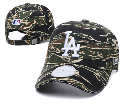 Dodgers Team Logo Olive Peaked Adjustable Hat TX Dodgers Team Logo Olive Peaked Adjustable Hat TX