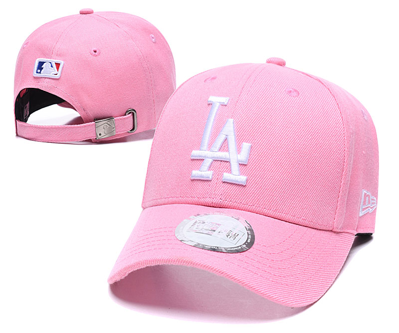 Dodgers Fresh Logo Pink Peaked Adjustable Hat TX Dodgers Fresh Logo Pink Peaked Adjustable Hat TX