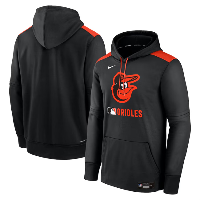 Men's Baltimore Orioles Black Collection Performance Pullover Hoodie Men's Baltimore Orioles Black Collection Performance Pullover Hoodie