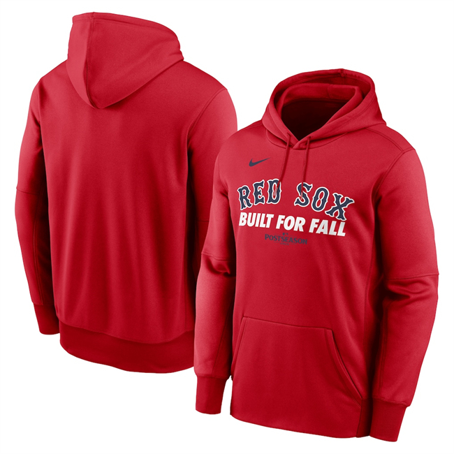 Men's Boston Red Sox Red 2025 Postseason Collection Therma Fleece Hoodie Men's Boston Red Sox Red 2025 Postseason Collection Therma Fleece Hoodie