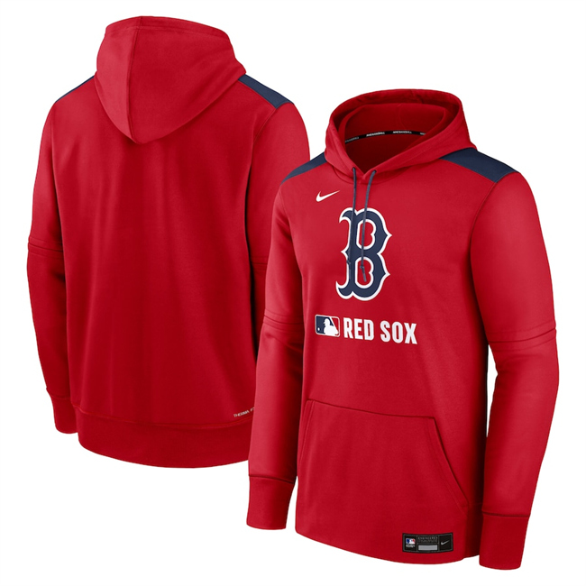 Men's Boston Red Sox Red Collection Performance Pullover Hoodie Men's Boston Red Sox Red Collection Performance Pullover Hoodie