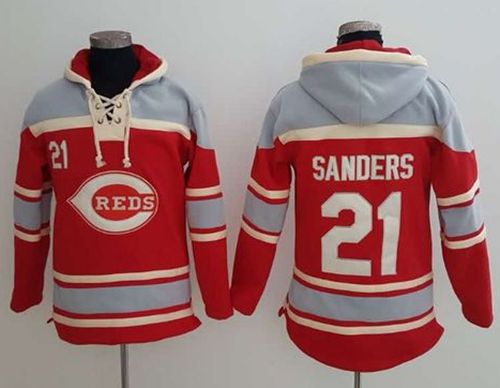 Reds #21 Reggie Sanders Red Sawyer Hooded Sweatshirt MLB Hoodie Reds #21 Reggie Sanders Red Sawyer Hooded Sweatshirt MLB Hoodie