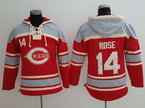 Reds #14 Pete Rose Red Sawyer Hooded Sweatshirt MLB Hoodie Reds #14 Pete Rose Red Sawyer Hooded Sweatshirt MLB Hoodie