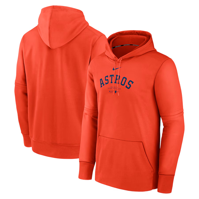 Men's Houston Astros Orange Collection Practice Performance Pullover Hoodie Men's Houston Astros Orange Collection Practice Performance Pullover Hoodie