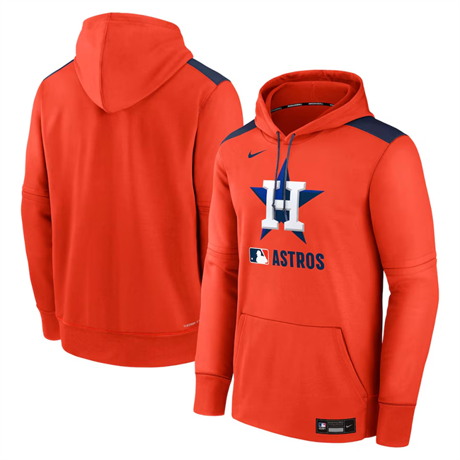 Men's Houston Astros Orange Collection Performance Pullover Hoodie Men's Houston Astros Orange Collection Performance Pullover Hoodie