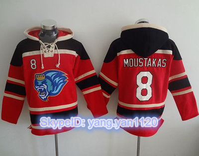 Royals #8 Mike Moustakas Red Sawyer Hooded Sweatshirt MLB Hoodie Royals #8 Mike Moustakas Red Sawyer Hooded Sweatshirt MLB Hoodie