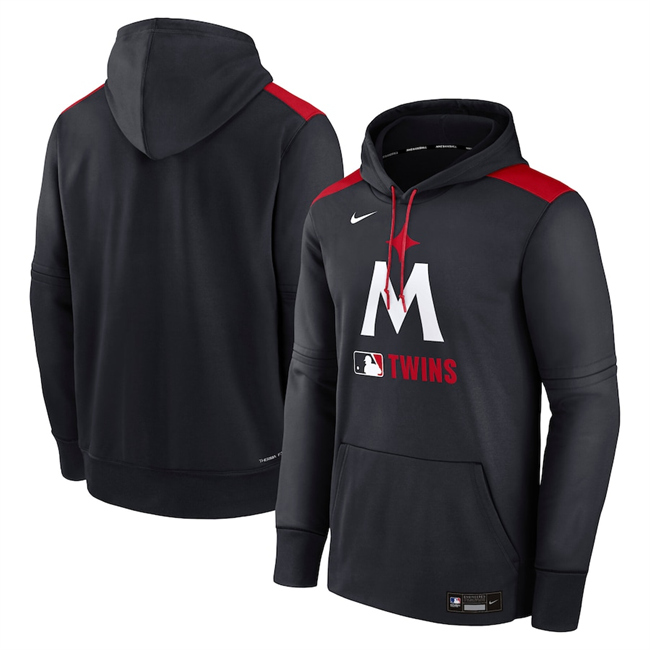 Men's Minnesota Twins Navy Collection Performance Pullover Hoodie Men's Minnesota Twins Navy Collection Performance Pullover Hoodie