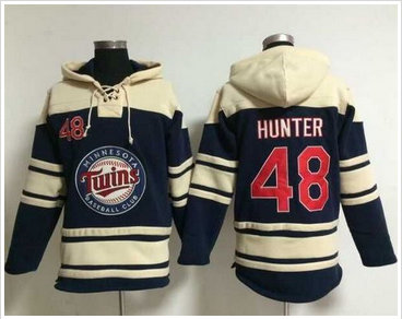 Minnesota Twins #48 Torii Hunter Navy Blue Sawyer Hooded Sweatshirt MLB Hoodie Minnesota Twins #48 Torii Hunter Navy Blue Sawyer Hooded Sweatshirt MLB Hoodie
