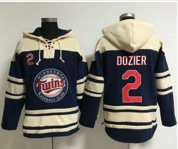 Minnesota Twins #2 Brian Dozier Navy Blue Sawyer Hooded Sweatshirt MLB Hoodie Minnesota Twins #2 Brian Dozier Navy Blue Sawyer Hooded Sweatshirt MLB Hoodie