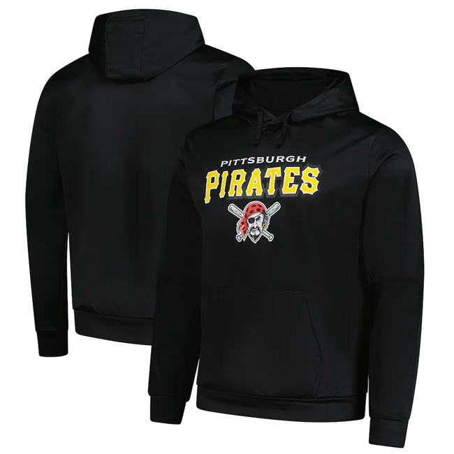 Men's Pittsburgh Pirates Black Dunbrooke Champion Pullover Hoodie Men's Pittsburgh Pirates Black Dunbrooke Champion Pullover Hoodie
