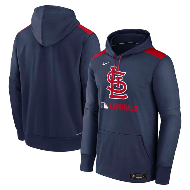 Men's St. Louis Cardinals Navy Collection Performance Pullover Hoodie Men's St. Louis Cardinals Navy Collection Performance Pullover Hoodie