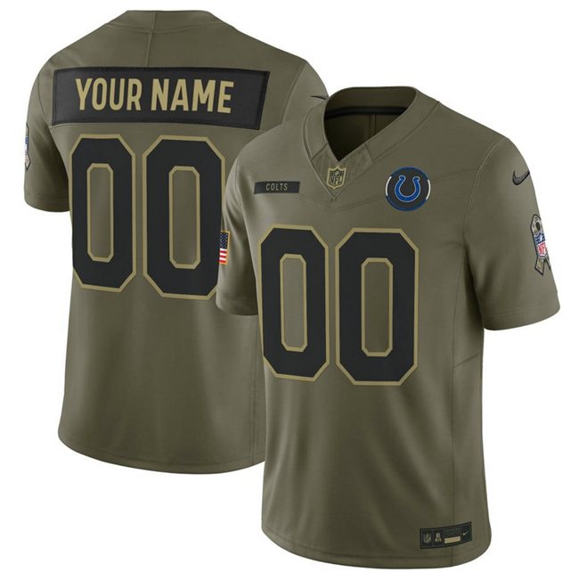 Men's Indianapolis Colts Active Player Custom Olive 2025 F.U.S.E. Salute to Service Limited Stitched Football Jersey Men's Indianapolis Colts Active Player Custom Olive 2025 F.U.S.E. Salute to Service Limited Stitched Football Jersey