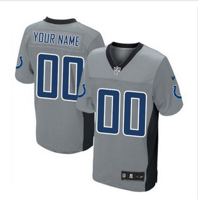 Men's Nike Indianapolis Colts Customized Limited Grey Shadow NFL Jersey Men's Nike Indianapolis Colts Customized Limited Grey Shadow NFL Jersey