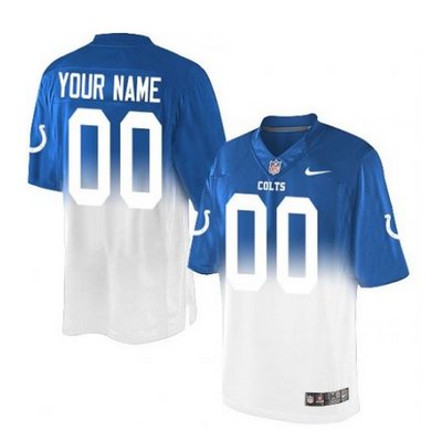 Men's Nike Indianapolis Colts Customized Elite Royal BlueWhite Fadeaway NFL Jersey Men's Nike Indianapolis Colts Customized Elite Royal BlueWhite Fadeaway NFL Jersey