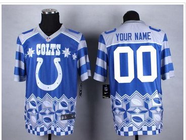 New Indianapolis Colts Customized Royal Blue Men's Stitched NFL Elite Noble jersey New Indianapolis Colts Customized Royal Blue Men's Stitched NFL Elite Noble jersey