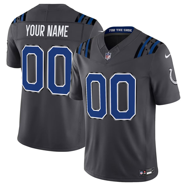 Men's Indianapolis Colts Active Player Custom Dark Gray 2026 F.U.S.E. Rivalries Collection Limited Stitched Football Jersey