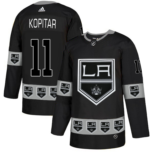 Kings 11 Anze Kopitar Black Team Logos Fashion Adidas Jersey Kings 11 Anze Kopitar Black Team Logos Fashion Adidas Jersey