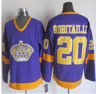 Los Angeles Kings #20 Luc Robitaille Purple Yellow CCM Throwback Stitched NHL Jersey Los Angeles Kings #20 Luc Robitaille Purple Yellow CCM Throwback Stitched NHL Jersey