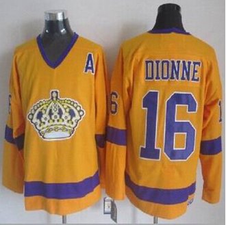 Los Angeles Kings #16 Marcel Dionne Yellow CCM Throwback Stitched NHL Jersey Los Angeles Kings #16 Marcel Dionne Yellow CCM Throwback Stitched NHL Jersey