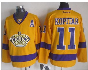 Los Angeles Kings #11 Anze Kopitar Gold Alternate Stitched NHL Jersey Los Angeles Kings #11 Anze Kopitar Gold Alternate Stitched NHL Jersey
