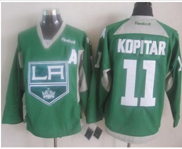 Los Angeles Kings #11 Anze Kopitar Green Practice Stitched NHL Jersey Los Angeles Kings #11 Anze Kopitar Green Practice Stitched NHL Jersey