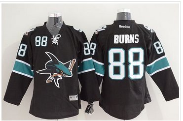 San Jose Sharks #88 Brent Burns Black Stitched NHL Jersey