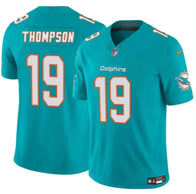 Youth Miami Dolphins #19 Skylar Thompson Aqua 2023 F.U.S.E Vapor Limited Stitched Football Jersey Youth Miami Dolphins #19 Skylar Thompson Aqua 2023 F.U.S.E Vapor Limited Stitched Football Jersey