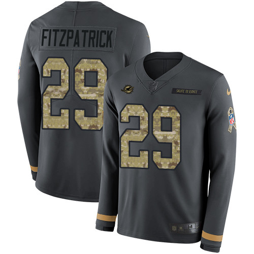 Nike Dolphins #29 Minkah Fitzpatrick Anthracite Salute to Service Youth