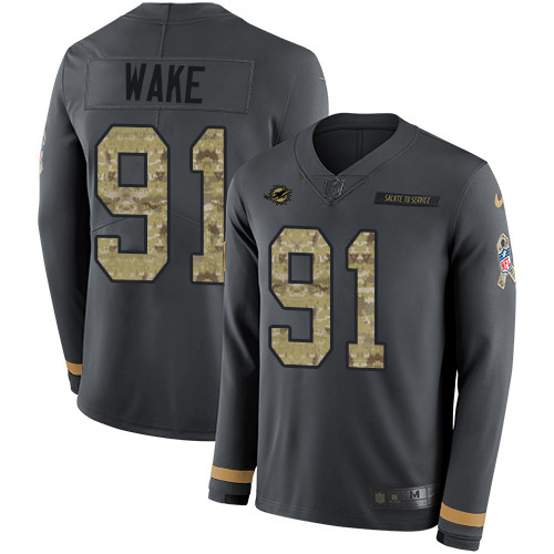 Nike Dolphins #91 Cameron Wake Anthracite Salute to Service Youth Nike Dolphins #91 Cameron Wake Anthracite Salute to Service Youth