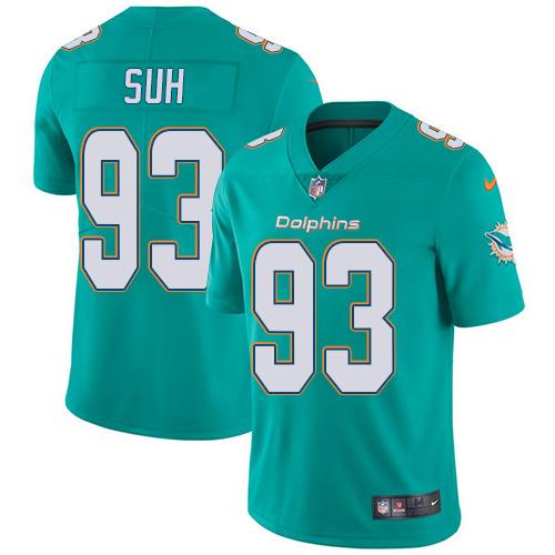 Nike Dolphins #93 Ndamukong Suh Aqua Green Team Color Youth Stitched NFL Vapor Untouchable Limited Jersey Nike Dolphins #93 Ndamukong Suh Aqua Green Team Color Youth Stitched NFL Vapor Untouchable Limited Jersey