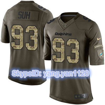 Nike Dolphins #93 Ndamukong Suh Green Youth Stitched NFL Limited Salute to Service Jersey
