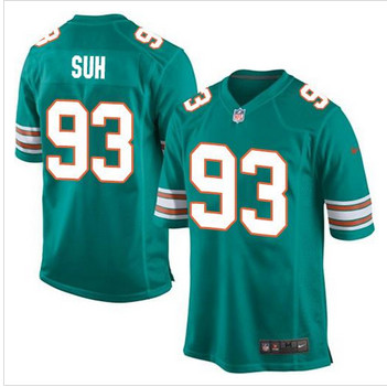Youth Nike Miami Dolphins #93 Ndamukong Suh Aqua Green Alternate Stitched NFL Elite Jersey Youth Nike Miami Dolphins #93 Ndamukong Suh Aqua Green Alternate Stitched NFL Elite Jersey