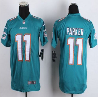 Youth New Dolphins #11 DeVante Parker Aqua Green Team Color Stitched NFL New ELite jersey