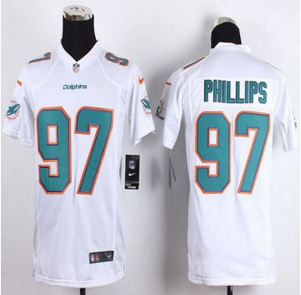 Youth New Dolphins #97 Jordan Phillips White Stitched NFL New Elite Jersey Youth New Dolphins #97 Jordan Phillips White Stitched NFL New Elite Jersey