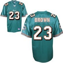 Miami Dolphin 23 Brown Youth Green Jersey