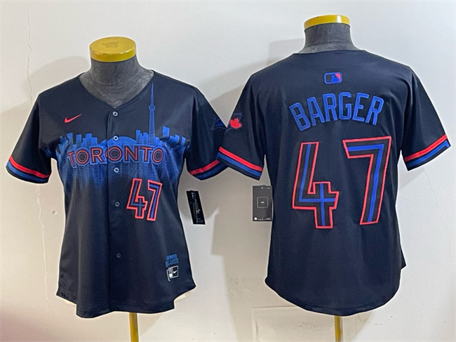 Youth Toronto Blue Jays #47 Addison Barger Navy 2024 City Connect Limited Stitched Baseball Jersey Youth Toronto Blue Jays #47 Addison Barger Navy 2024 City Connect Limited Stitched Baseball Jersey