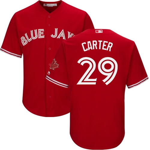 Blue Jays #29 Joe Carter Red Cool Base Canada Day Stitched Youth MLB Jersey Blue Jays #29 Joe Carter Red Cool Base Canada Day Stitched Youth MLB Jersey