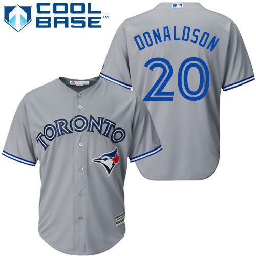 Blue Jays #20 Josh Donaldson Grey Cool Base Stitched Youth MLB Jersey Blue Jays #20 Josh Donaldson Grey Cool Base Stitched Youth MLB Jersey