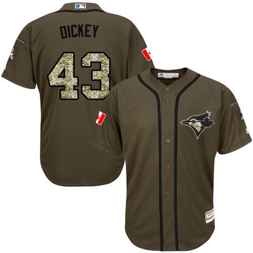 Blue Jays #43 R.A. Dickey Green Salute to Service Stitched Youth MLB Jersey Blue Jays #43 R.A. Dickey Green Salute to Service Stitched Youth MLB Jersey