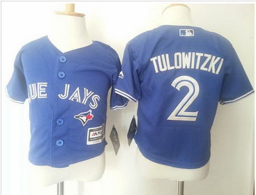 Toddler Toronto Blue Jays #2 Troy Tulowitzki Blue Cool Base Stitched MLB Jersey Toddler Toronto Blue Jays #2 Troy Tulowitzki Blue Cool Base Stitched MLB Jersey