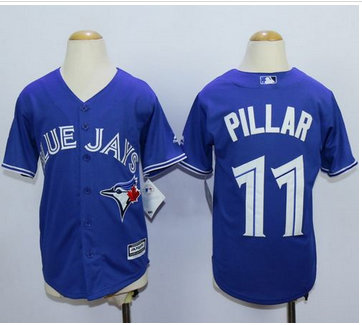 Youth Blue Jays #11 Kevin Pillar Blue Cool Base Stitched MLB Jersey Youth Blue Jays #11 Kevin Pillar Blue Cool Base Stitched MLB Jersey