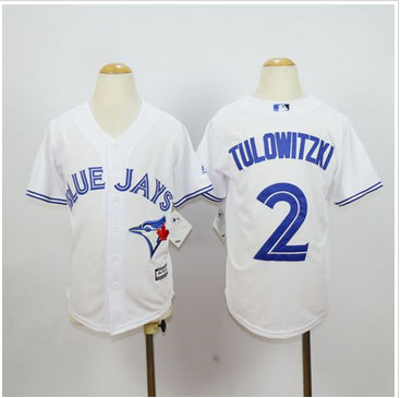 Youth Blue Jays #2 Troy Tulowitzki White Cool Base Stitched MLB Jersey Youth Blue Jays #2 Troy Tulowitzki White Cool Base Stitched MLB Jersey