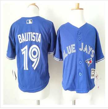 Toddler Toronto Blue Jays #19 Jose Bautista Blue Cool Base Stitched Baseball Jersey Toddler Toronto Blue Jays #19 Jose Bautista Blue Cool Base Stitched Baseball Jersey