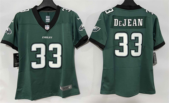 Women's Philadelphia Eagles #33 Cooper DeJean Green New Vapor Untouchable Limited Stitched Football Jersey(Run Small) Women's Philadelphia Eagles #33 Cooper DeJean Green New Vapor Untouchable Limited Stitched Football Jersey(Run Small)