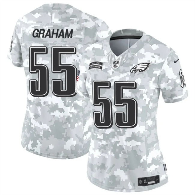 Women's Philadelphia Eagles #55 Brandon Graham 2024 F.U.S.E Arctic Camo Salute To Service Limited Stitched Jersey(Run Small) Women's Philadelphia Eagles #55 Brandon Graham 2024 F.U.S.E Arctic Camo Salute To Service Limited Stitched Jersey(Run Small)
