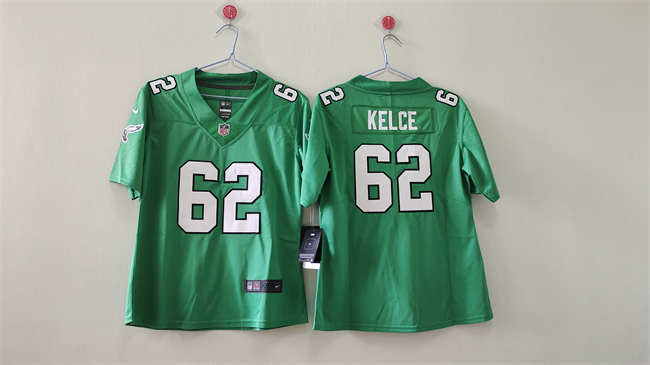 Women's Philadelphia Eagles #62 Jason Kelce Kelly Green Vapor Stitched Football Jersey(Run Small) Women's Philadelphia Eagles #62 Jason Kelce Kelly Green Vapor Stitched Football Jersey(Run Small)