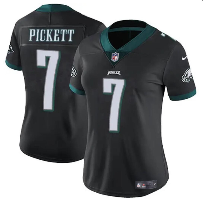 Women's Philadelphia Eagles #7 Kenny Pickett Black Vapor Untouchable Limited Stitched Football Jersey(Run Small) Women's Philadelphia Eagles #7 Kenny Pickett Black Vapor Untouchable Limited Stitched Football Jersey(Run Small)