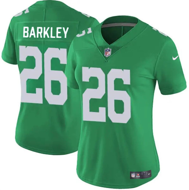 Women's Philadelphia Eagles #26 Saquon Barkley Kelly Green Vapor Untouchable Limited Stitched Football Jersey(Run Small) Women's Philadelphia Eagles #26 Saquon Barkley Kelly Green Vapor Untouchable Limited Stitched Football Jersey(Run Small)